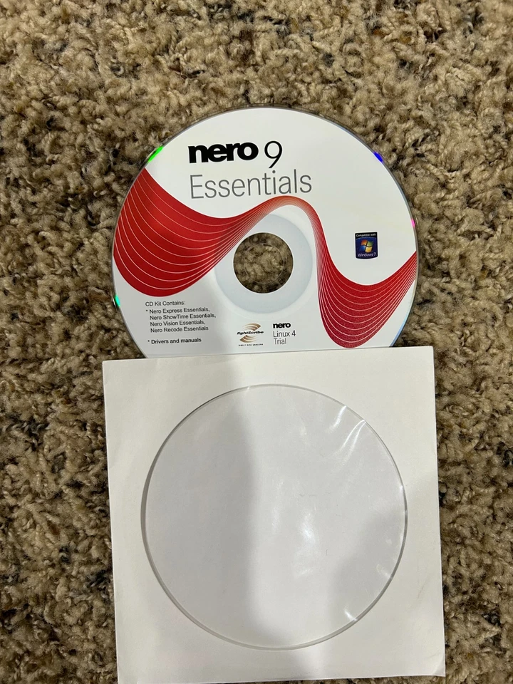 Nero 9 Essentials Software Disc cd rom - Image 1 of 1