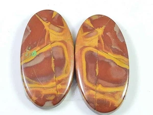 23Cts. Natural Noreena Jasper (13mm X 27mm each) Oval Cabochon Match Pair F807 - Picture 1 of 9