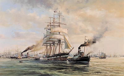 Evening Arrival by Robert Taylor, maritime art limited edition print - Image 1 of 2