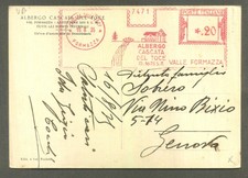 VALLE FORMAZZA - ANNULLO MECCANICO ROSSO 'ALBERGO CASCATA DEL TOCE'- VG. 1935