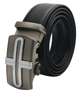 QHA Herren Ratschengürtel für Männer Automatik Schiebeschnalle 35mm breit schwarz Q55 - Bild 1 von 9