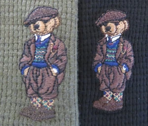 Polo RALPH LAUREN Para Hombre Oso de Tweed Térmico Mangas Largas Tejido en Gofres - Imagen 1 de 13