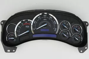 03-05 PREMIUM BLACK SILVERADO DURAMAX DIESEL 2500HD BLUE LED TRUCK CLUSTER BP - Picture 1 of 3