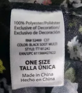Talla Unica One Size Scarf/Wrap Floral W/ Crocheted Edge 72x27 - Picture 1 of 5