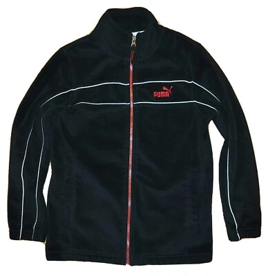 Puma Boys Black & Red Fleece Full Zip Jacket Size Small  - Image 1 of 4