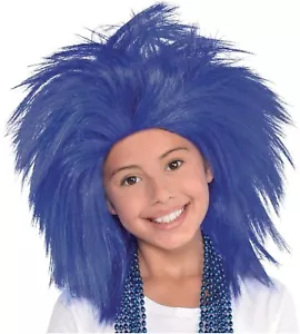 Crazy Wig School Spirit Spiked Fancy Dress Halloween Costume Accessory 9 COLORS - Picture 1 of 10