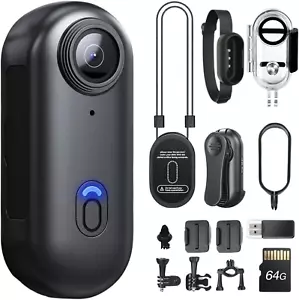 4K Body Camera, Thumb Size Cam,Wearable Camera with 360°Rotatable Clip & Magneti - Picture 1 of 12
