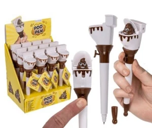 Nikolaus Wichtelgeschenk Witziger Kugelschreiber mit Kackhaufen in Toilette,NEU - Bild 1 von 1