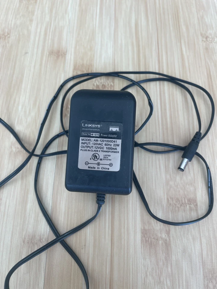 Original LinkSys AM-1201000D41 12V 1A Adapter for Cisco System Wireless Router - Image 1 of 4
