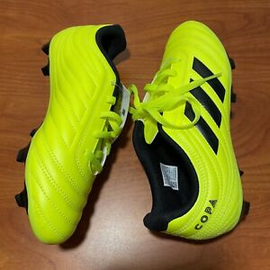 adidas Boys 4 Cleats Athletic Shoes Soccer Neon Green Yellow Youth Copa 19.4