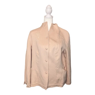 Blazer abrigo abotonado 100 % cachemir rosa talla 6 Chado Ralph Rucci para mujer Foto 1 de 4