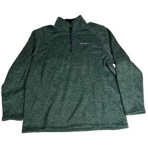 Eddie Bauer Men's Quarter Zip Pull Over Jacket XXL Green Polyester - Picture 1 of 4