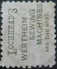 New Zealand 1893 One Penny with Lochheads Sewing in green advert SG 218k used