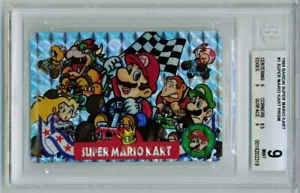 BGS 9 Super Mario Kart Prism #1 Bandai Carddass Japonés 1993 - Imagen 1 de 2