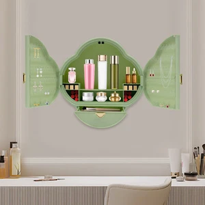 Jewelry Organizer Makeup Organizer Wall-Mounted Cosmetic Storage Bathroom Green - Picture 1 of 9