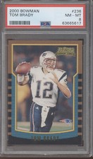 2000 Bowman #236 Tom Brady RC Rookie NM-MT PSA 8