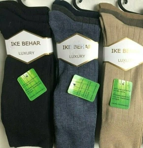 3 PAIRS IKE BEHAR LUXURY MEN'S DRESS Socks Shoe size 7-12 $29.50 RAYON Bamboo - Picture 1 of 27