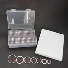 Transparent Coins Storage Box Coin Holder Capsules 50pcs 40mm For