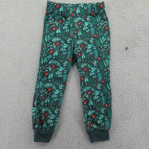 Cat & Jack™ Girls' 1-piece Festive Gnome Pajama Pants - Gnome Tropical Teal - Picture 1 of 8