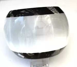 Selenite & Fossil stone, Candle Holder, weight 1,574 grams, size 13 x 13 x 9 cm - Picture 1 of 7