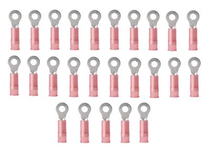 Marine Grade Ring Terminal Connector 22-18 AWG Wire X #8 Stud Ancor 210202 25 - Imagen 1 de 2