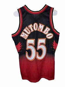 Dikembe Mutombo Atlanta Hawks NBA Jersey Men M Mitchell & Ness Men M Gold #55 - Picture 1 of 11