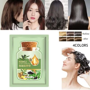 Natural Plant Hair Dye"New_Botanical Bubble Hair Dye 30mlx10 packs Shampoo Color - Picture 1 of 16