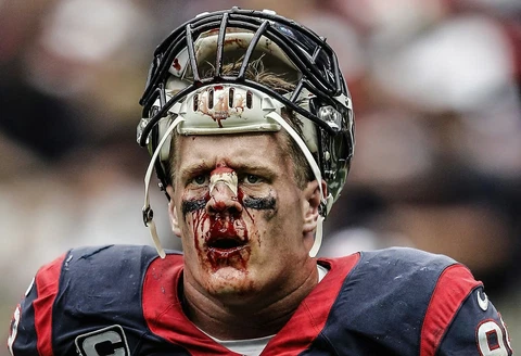 J.J. Watt Houston Texans NFL BLOOD & SWEAT 13"x19" Poster Super Gloss Print 05E Cover