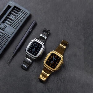 Premium Edelstahl Armband + Gehäuse für Apple Watch Series 9 8 7 6 5 4 SE - Bild 1 von 16