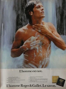PUBLICITÉ DE PRESSE 1982 EAU DE TOILETTE ROGER & GALLET L'HOMME EST RARE - Imagen 1 de 1