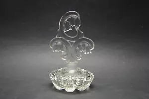 Antiguo frasco de perfume checo Art Deco, cristal transparente Dauber marcado - Imagen 1 de 7
