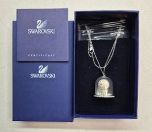 Swarovski Eliot Snow Globe Pendant Necklace Crystal Jewelry Silver- Retired - Picture 1 of 5