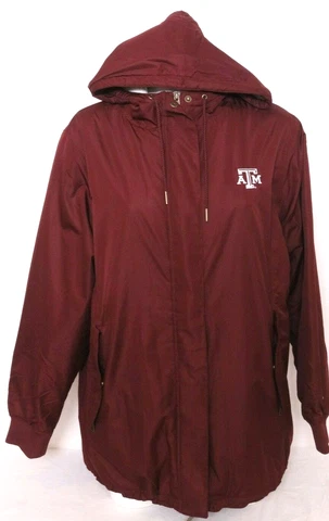 NEW Texas A&M Fleece Lined Full Zip Hooded Split Tail Jacket Maroon Women's M Cover