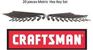 NEW Craftsman 20 Piece Hex Key Set Metric L-Shaped 20 PACK -LIFETIME WARRANTY - Picture 1 of 1