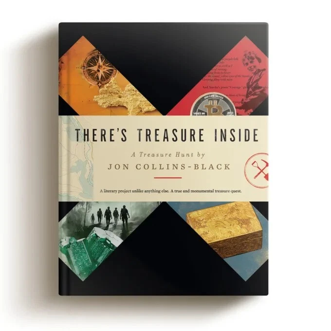 There's Treasure Inside Book John Collins Black Treasure Hunt Question HC 2024