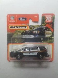 MATCHBOX BLACK 2023 #24 2016 FORD INTERCEPTOR UTILITY POLICE CAR KOOTENAI COUNTY - Picture 1 of 4