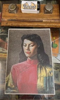 Reproducción Impresión Miss Wong por Tretchikoff Sobre Lienzo 210mm X 300mm Foto 1 de 4