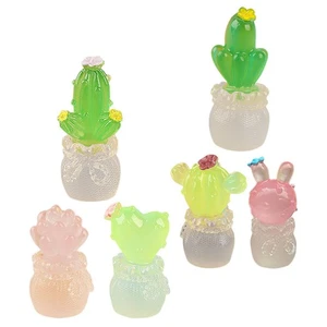 6 Pcs Kaktus-Ornamente Mini-Haus-Kaktus- Miniatur-Kaktus-Modell - Bild 1 von 17