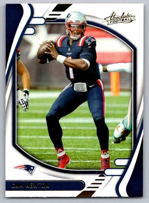 2021 Panini Absolute Blue Cam Newton New England Patriots #27 - Image 1 of 2