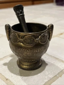 Mörser und Stößel, Messing, Apotheke, Rx, Ehrenapotheke Fraterntities - Bild 1 von 7