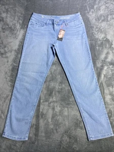 Laurie Felt Regular Silky Ankle Skinny Denim Jeans Large Light Blue A301117 NWT - Picture 1 of 11