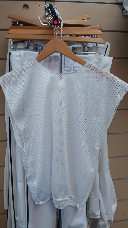 Jersey de práctica sin mangas de malla blanca Foto 1 de 1