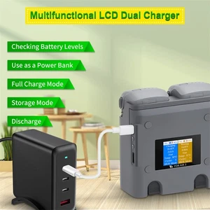 AIR 3 Charger LCD Battery Manager 2-Way Digital Storage Charger for DJI - Picture 1 of 10