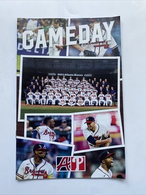 FULL TEAM Atlanta Braves Baseball 2023 Official Gameday Program SGA vs Phillies - Image 1 of 2