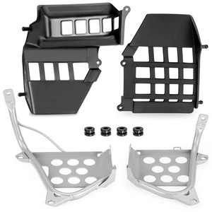 Silver Heel Guards Footrest For Yamaha Banshee 350 1990-06 Left Right Nerf Bars - Picture 1 of 10