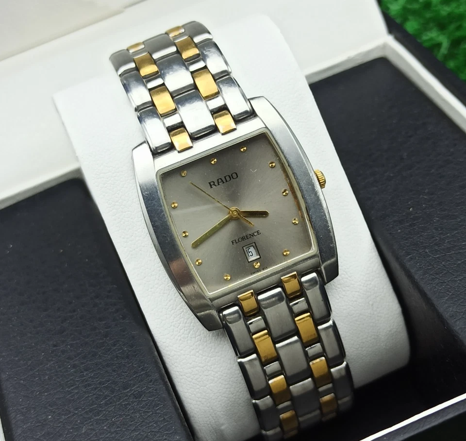 HIPER-RARO VINTAGE RELÓGIO RADO FLORENCE INCRÍVEL RELÓGIO MASCULINO FEITO NA SUÍÇA PERFEITO ESTADO ANOS 80 - Imagem 1 de 4