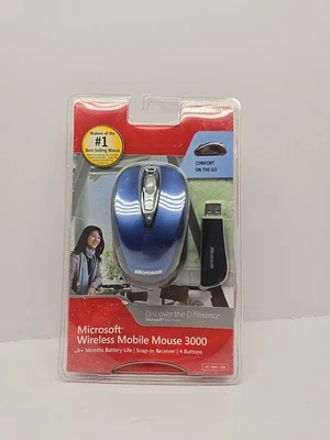 Microsoft Wireless Mobile Mouse 3000 USB Receiver PC Mac 4 Button New Sealed - Image 1 of 2