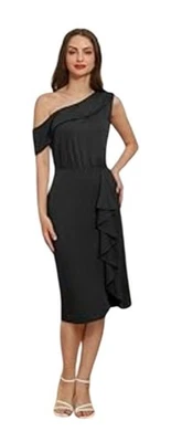 Vestido Grace Karin Para Mujer 2XL Elegante Un Hombro Volantes Bodycon Midi Cóctel Foto 1 de 4