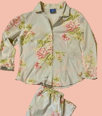 Conjunto de duas peças de pijama floral de linho fino Pine Come Hill - Imagem 1 de 4