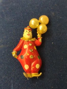 Rare Scarf Clown Pin By Jean Schlumberger for Elsa Schiaparelli 1938 Circus Ed - Picture 1 of 4